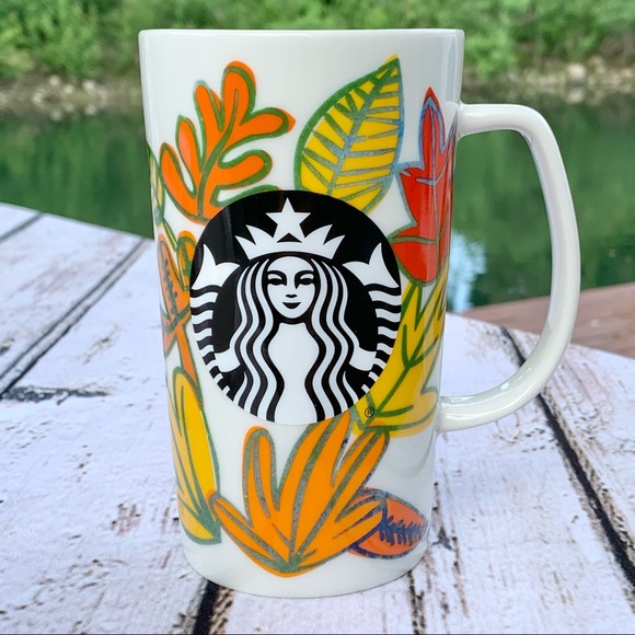 Starbucks Other - Starbucks 2016 Fall Autumn Leaves Harvest Tall Coffee Cup Mug 16 Oz October